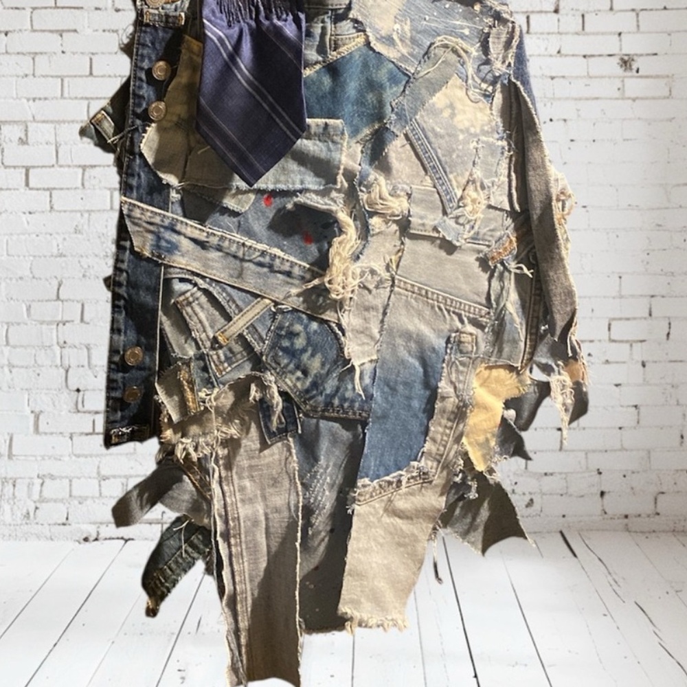 Patchwork Custom Denim Tote Bag - image 6